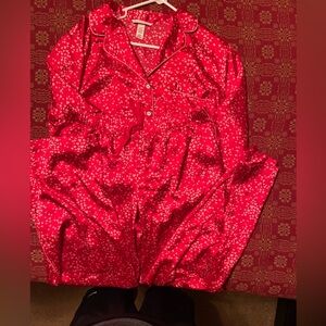Victoria secret  satin long sleeved PJ with matching pants